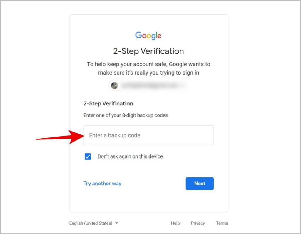 Googleからバックアップコードを生成する方法