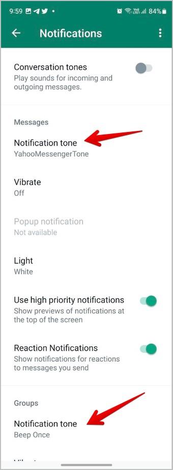 WhatsAppでチャット、ステータス、通話のミュートを解除する方法
