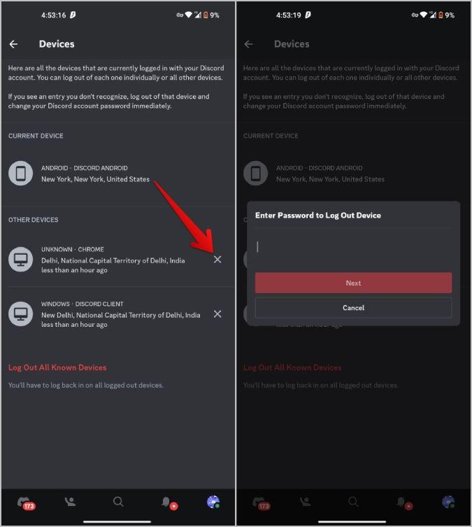 すべてのデバイスで Discord からサインアウトする方法