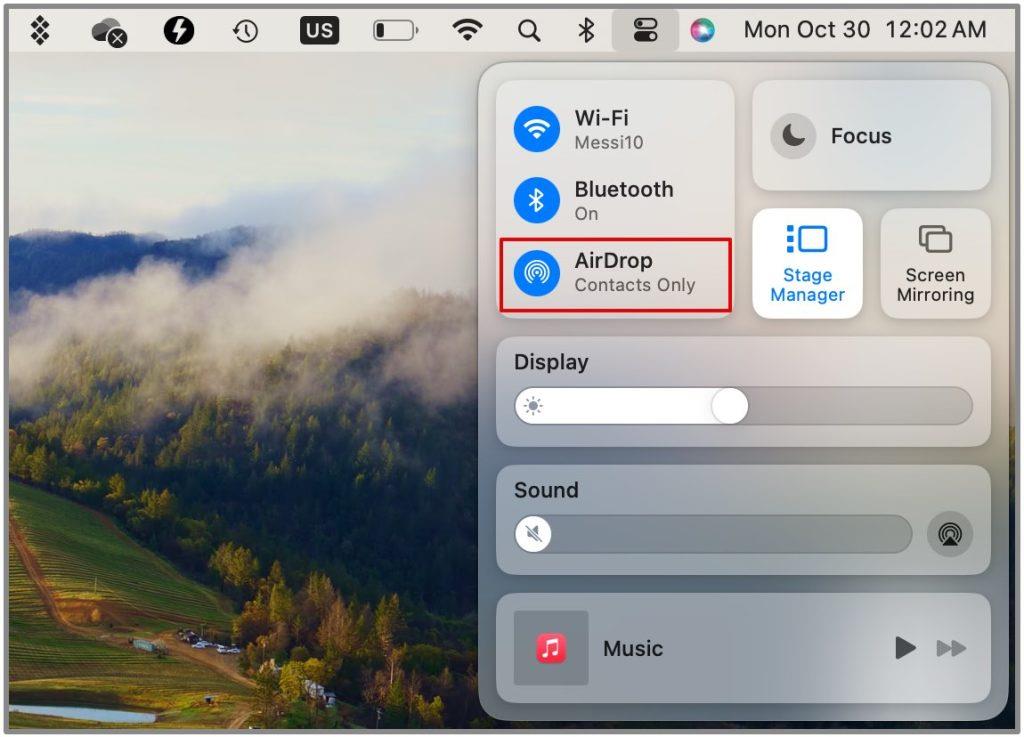 MacBookでAirDropを使用する方法