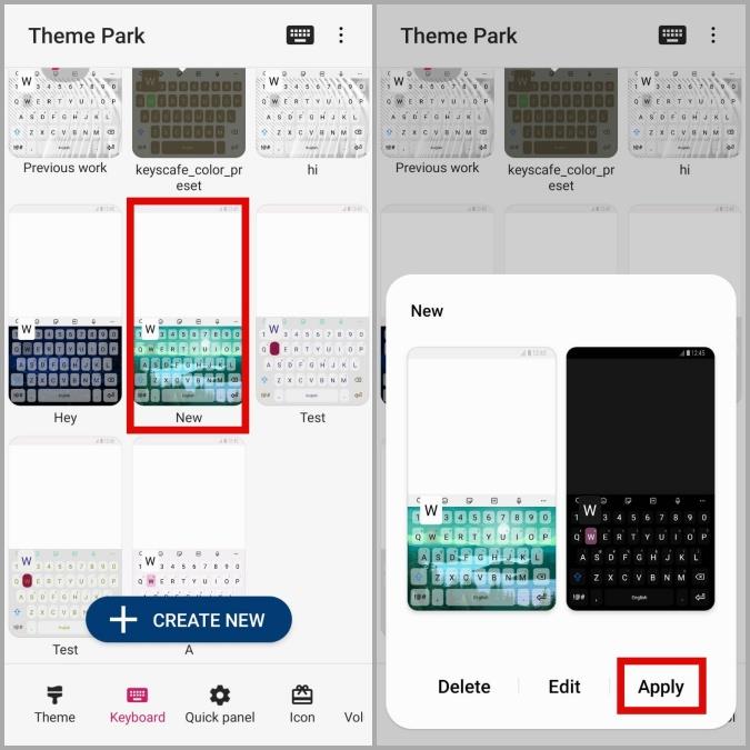 Good Lock モジュールを使用して Samsung キーボードのテーマを変更する方法