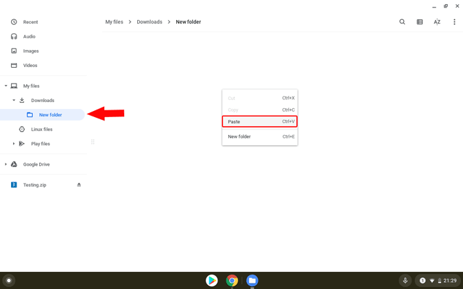 Chromebook でファイルを圧縮および解凍する方法
