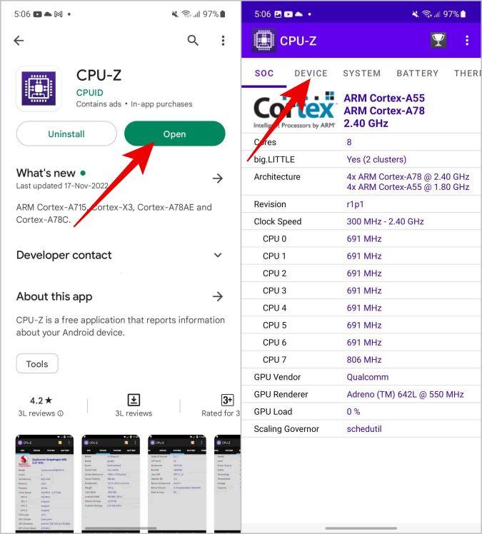 Android 携帯電話のモデル番号と名前は何ですか?