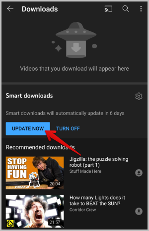 YouTube および YouTube Music でスマート ダウンロードを有効または無効にする方法