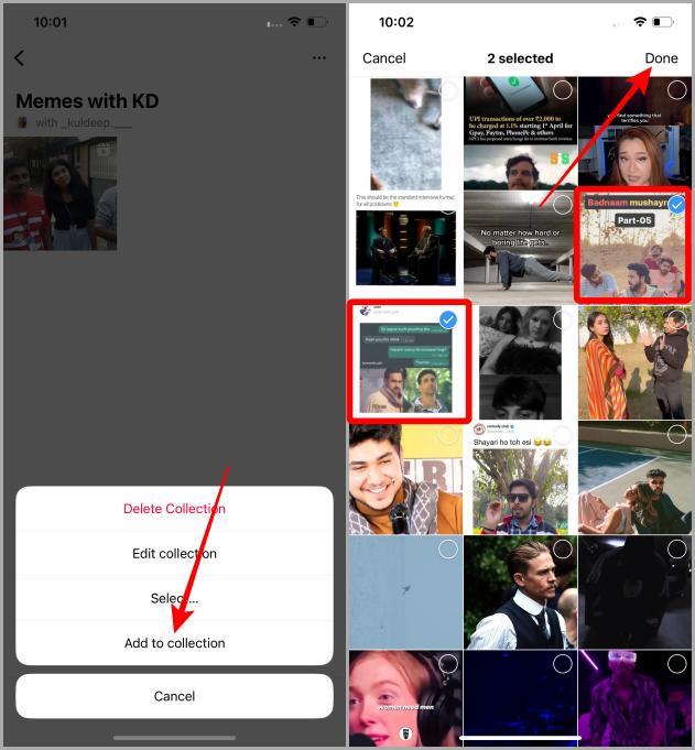 Instagramでコラボコレクションを共有（保存）する方法