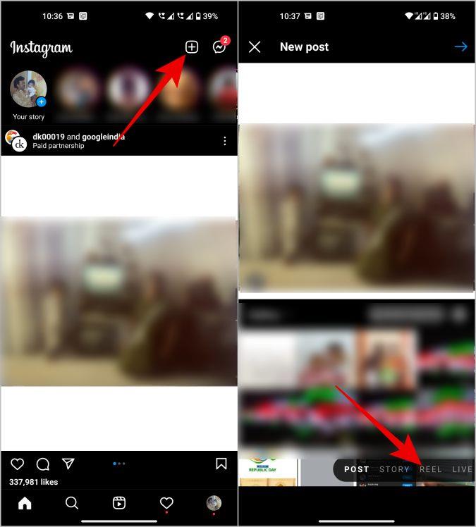 Instagram リールを Facebook、ページ、グループ、メッセンジャーで共有する方法