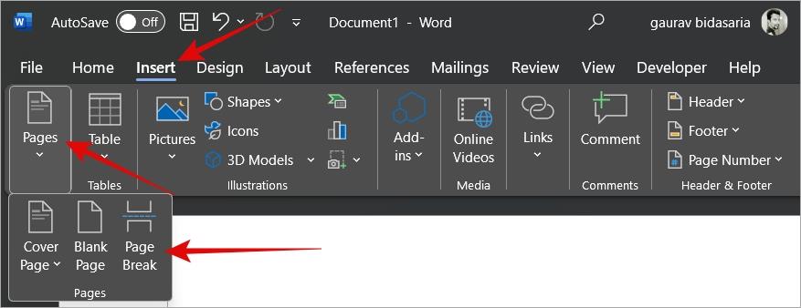 Word の空白ページと改ページ: いつ、どのように使用するか
