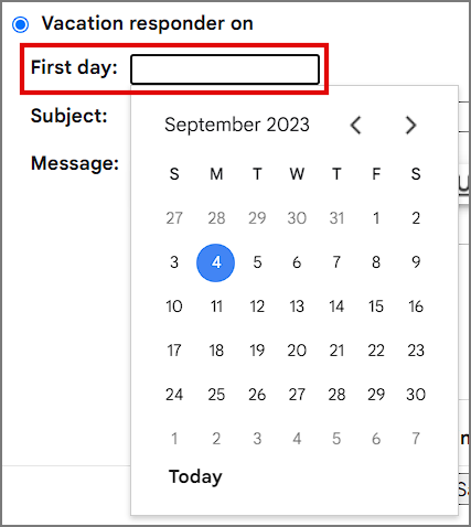 Gmail で不在通知を使用する方法