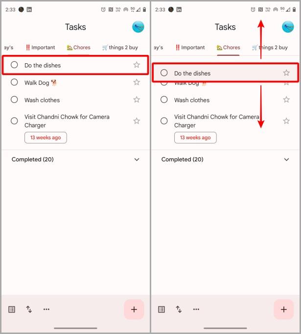 Googleタスクでリストの順序を変更する方法