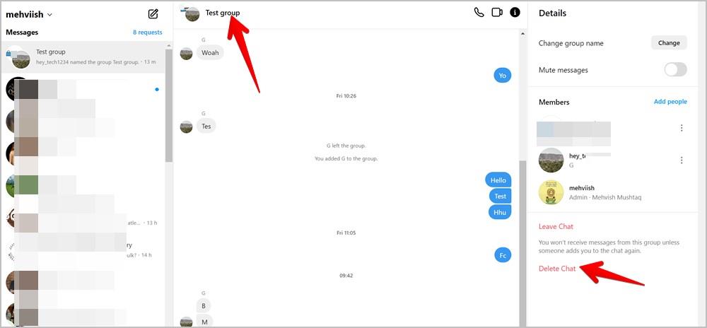 Instagram グループチャットから誰かを退出、削除、または削除する方法