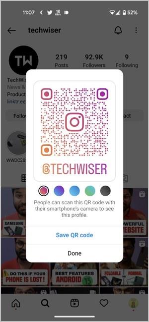 Instagramプロフィール、リール、投稿用のQRコードを作成する方法