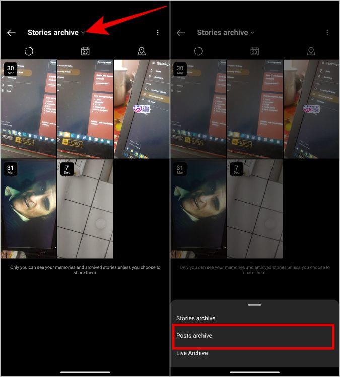 Instagramの投稿とストーリーを非表示/アーカイブする方法