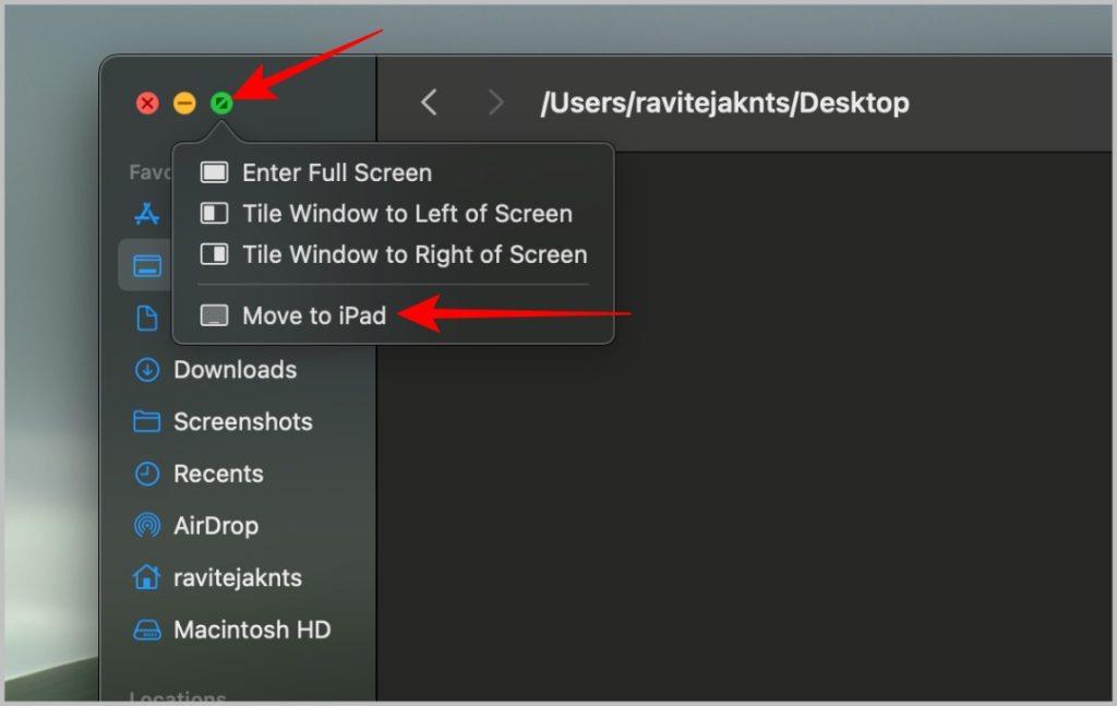 Sidecar を使用して iPad を Mac のセカンド スクリーンとして使用する方法