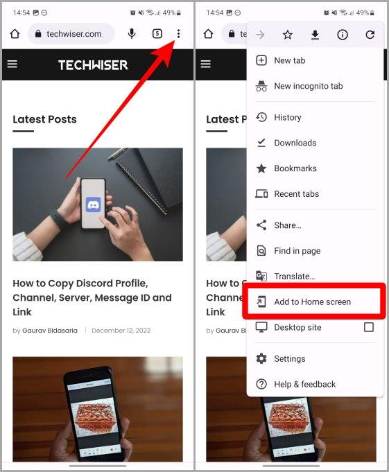 iOS および Android のホーム画面に Web サイトを追加する方法