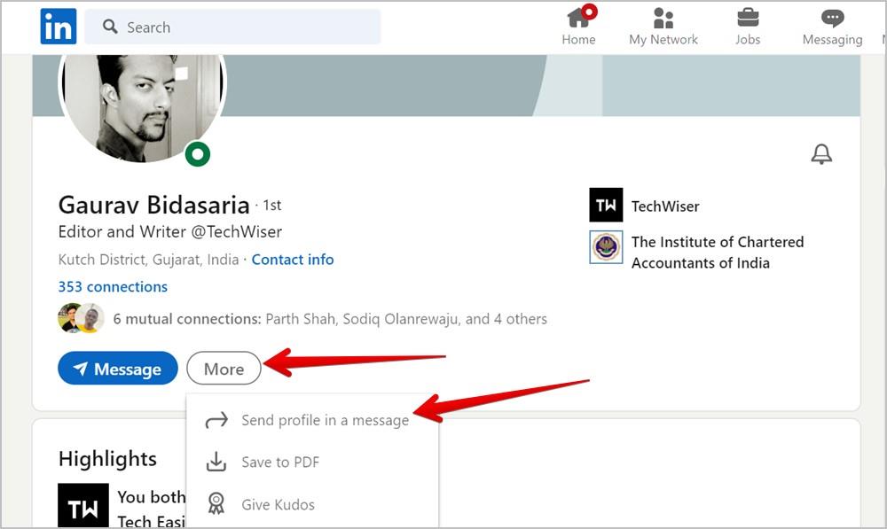LinkedIn プロフィールの URL とそれをモバイルおよび PC で共有する方法