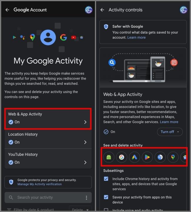 すべての Google アクティビティにアクセスして削除する方法