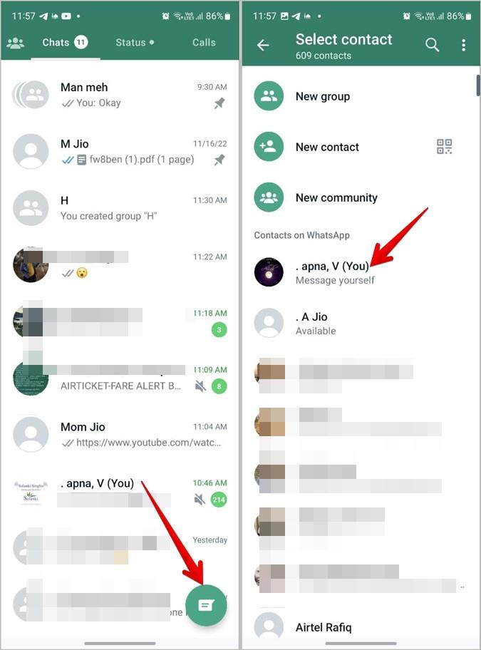 Android、iPhone、PC の WhatsApp で自分にメッセージを送信する 4 つの方法