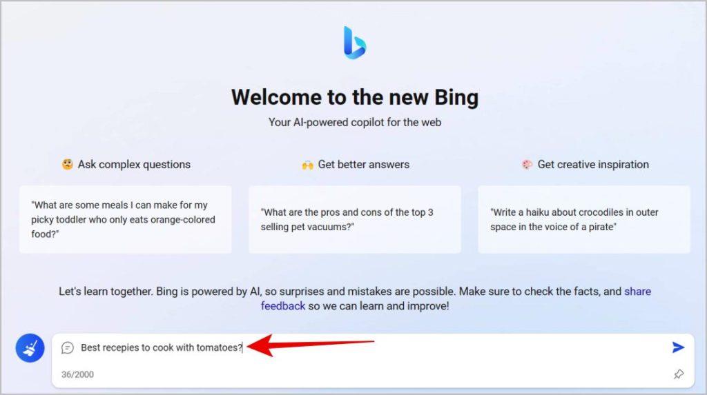 ChatGPT AI を活用した新しい Bing チャットの使用方法