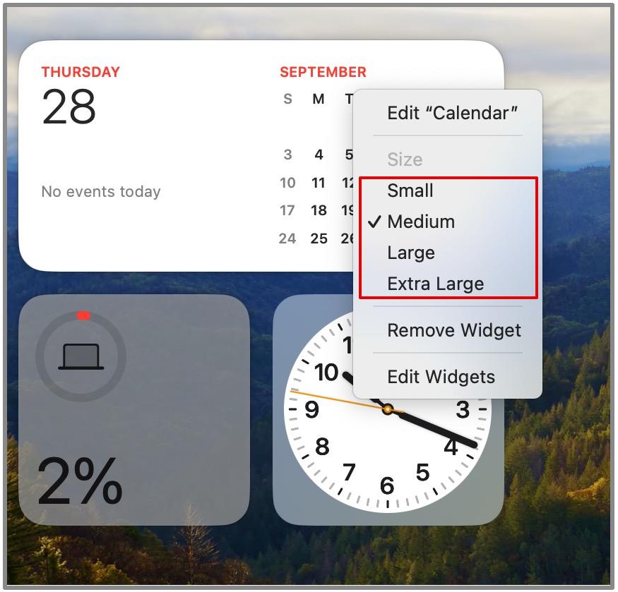 macOS Sonoma でウィジェットを追加およびカスタマイズする方法