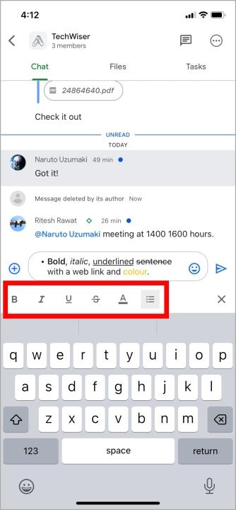 モバイルで Google Chat にスペースを作成する方法