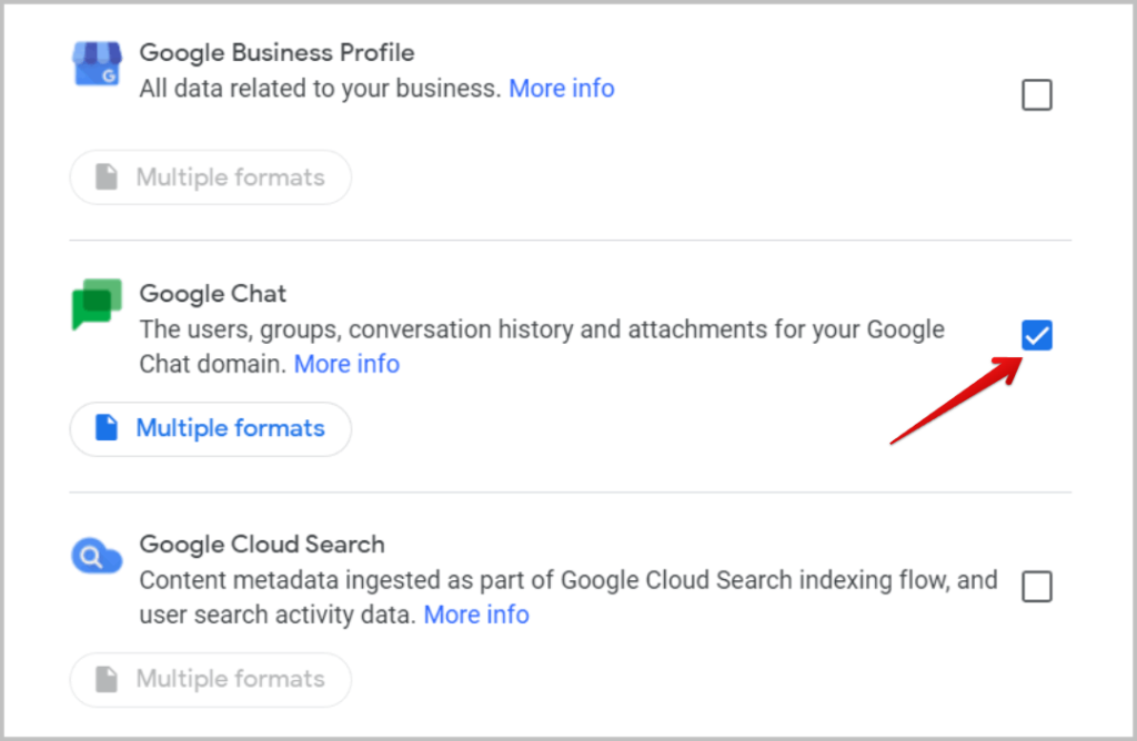 Google Chatからチャットをエクスポートする方法