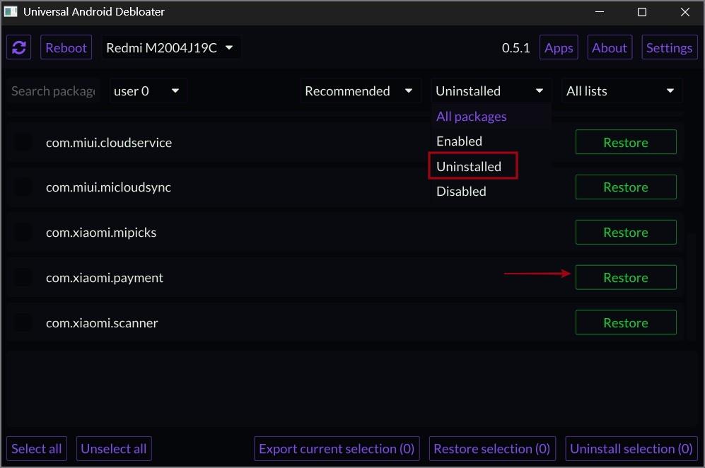 UAD を使用して root なしの Android でブロートウェアを削除する方法