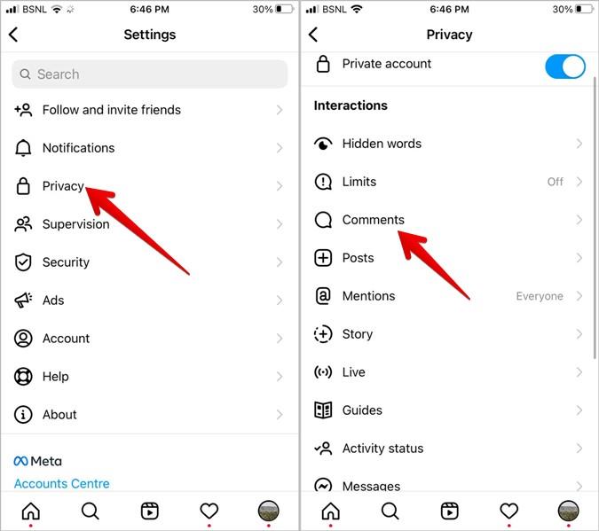 Instagramの投稿、ライブ、広告、ビデオのコメントをオフにする方法
