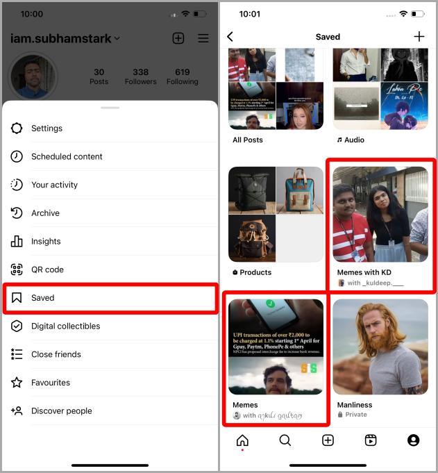 Instagramでコラボコレクションを共有（保存）する方法