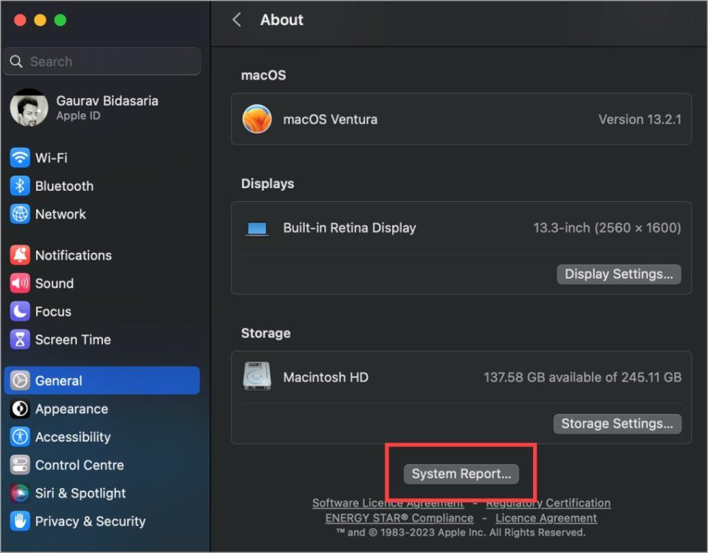 MacBook のモデルとシリアル番号を確認する 4 つの方法