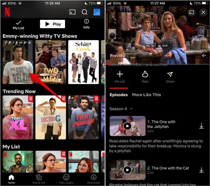 Netflix でシーズンやエピソードを変更する方法