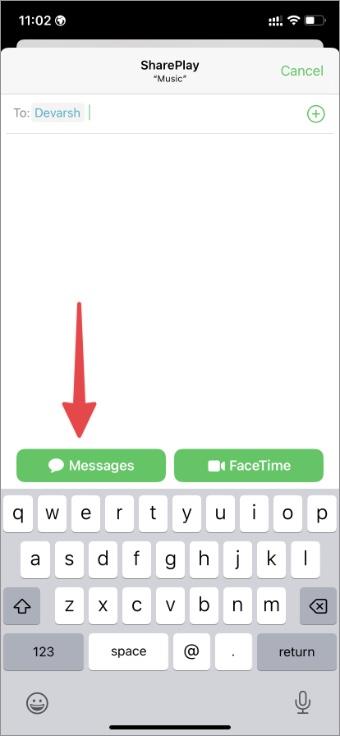 iPhoneおよびiPadのメッセージでSharePlayを開始する方法