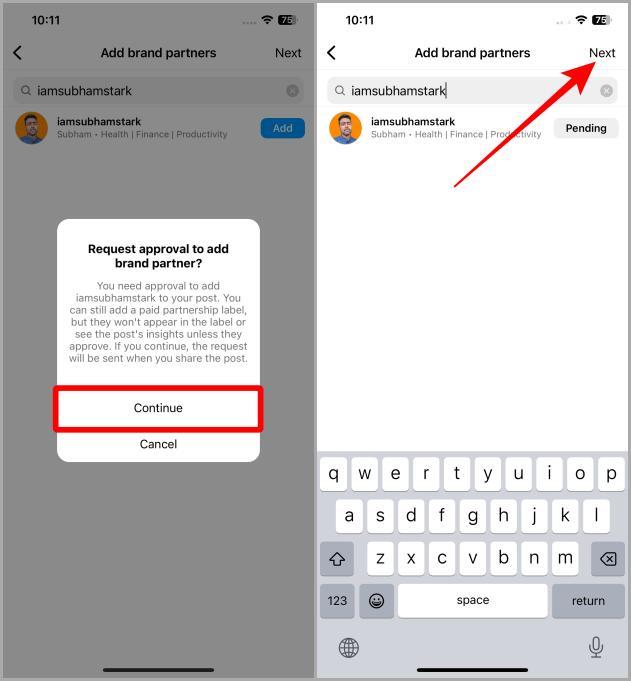 Instagramの投稿、リール、ストーリーに有料パートナーシップラベルを追加する方法