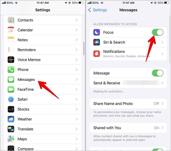 iOS 17 および 16 のメッセージで通知がサイレントになっているとはどういう意味ですか?