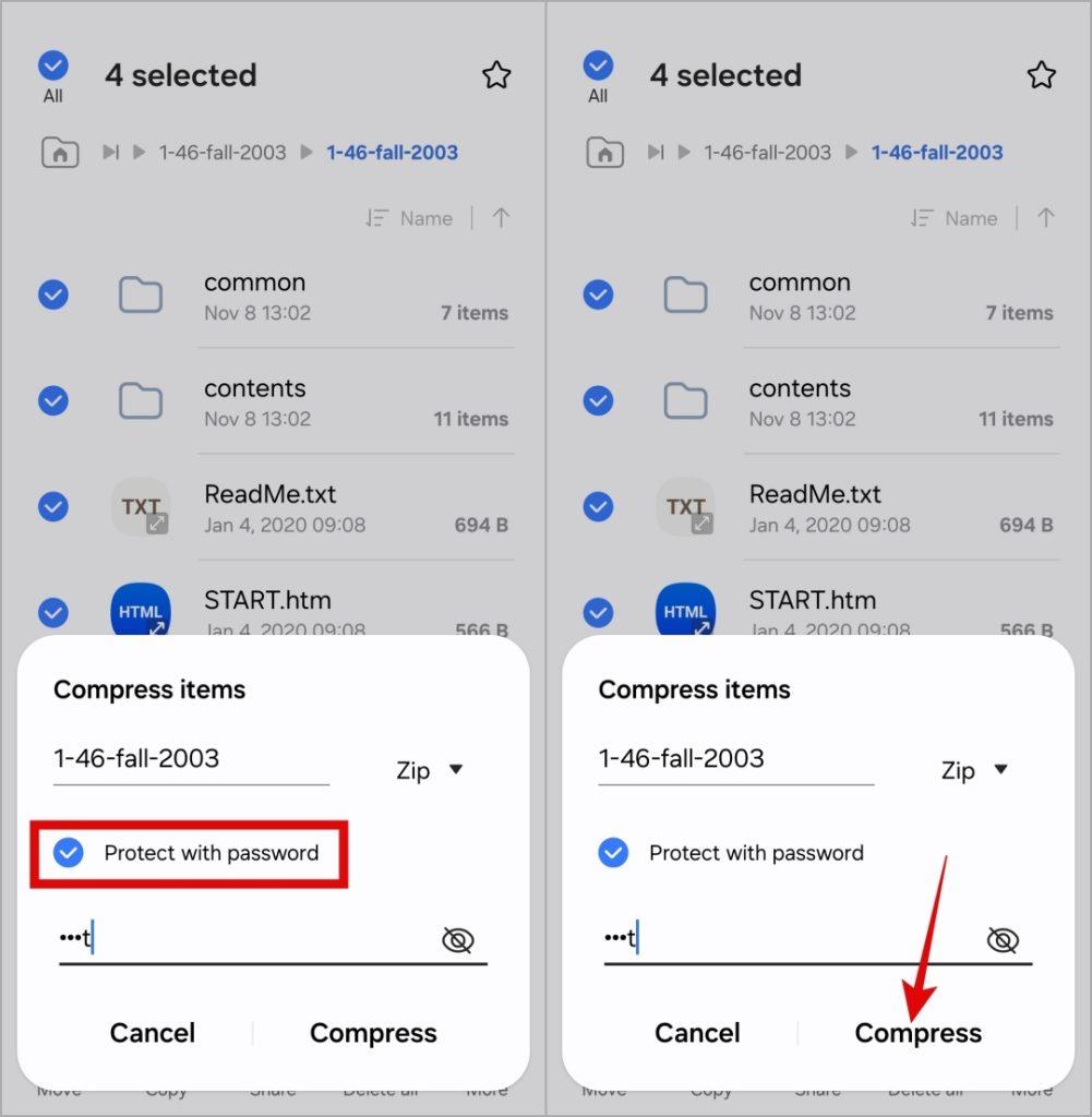 Samsung Galaxy スマートフォンで ZIP ファイルを作成して開く方法