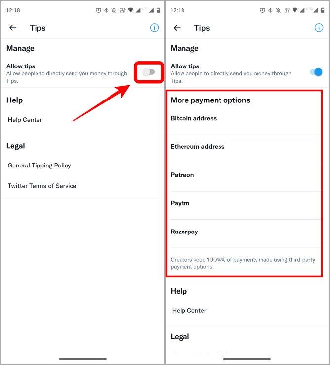 Android および iOS で Twitter にヒントを設定する方法