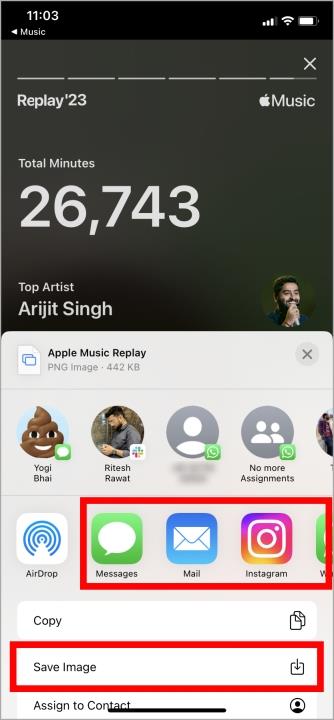 Apple Music リプレイを見つけて共有する方法