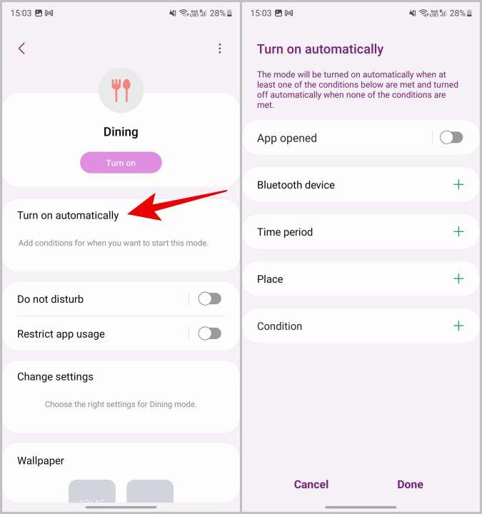Samsung Galaxy 電話でモードを作成および管理する方法