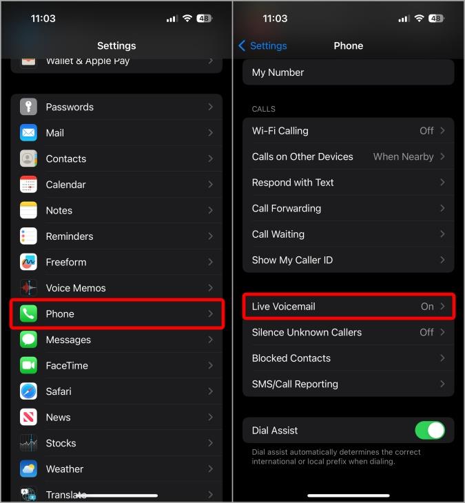 iPhone でライブボイスメールを有効にして使用する方法