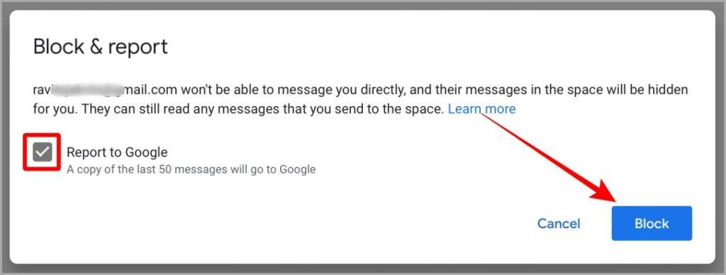 ウェブやモバイルの Google Chat で誰かをブロック、報告、ブロック解除する方法