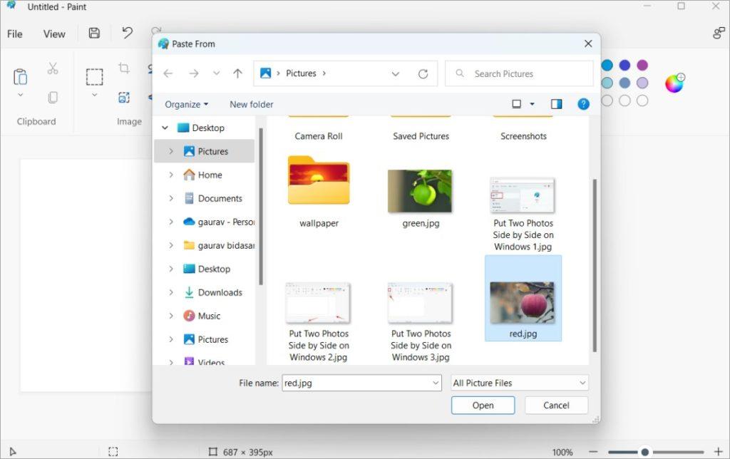 Windows 10/11で2つの写真を並べて配置する方法