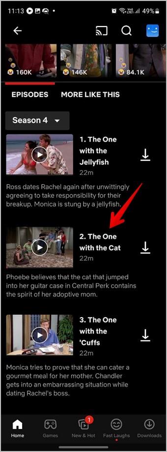 Netflix でシーズンやエピソードを変更する方法