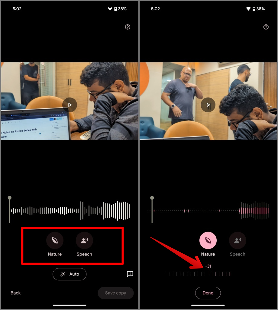 Audio Magic Eraser を使用して Pixel 8 シリーズのビデオからノイズを除去する方法