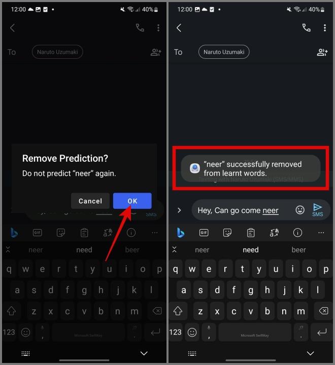 Androidキーボードから学習した単語を削除する方法