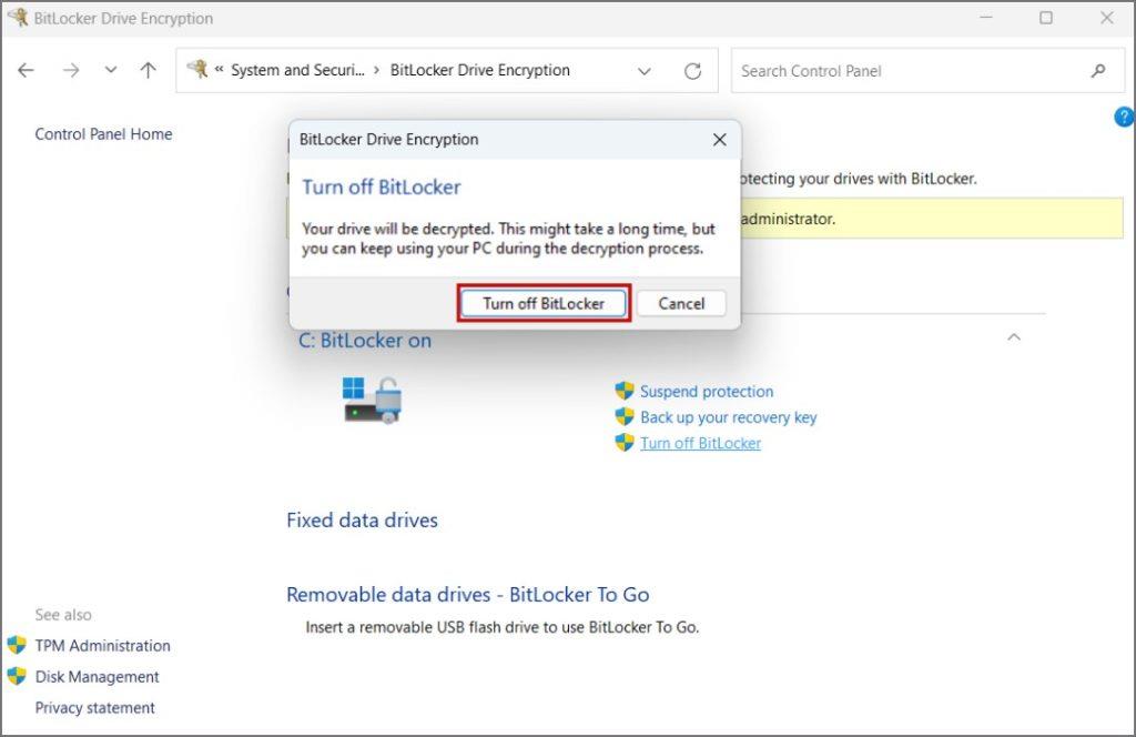 Windows 10/11 で BitLocker を無効にして一時停止する 3 つの方法