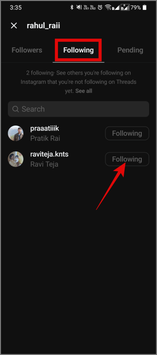 Instagram の友達をスレッドでフォローする方法