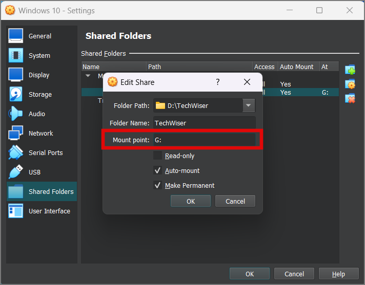 VirtualBoxで共有フォルダーを作成する方法