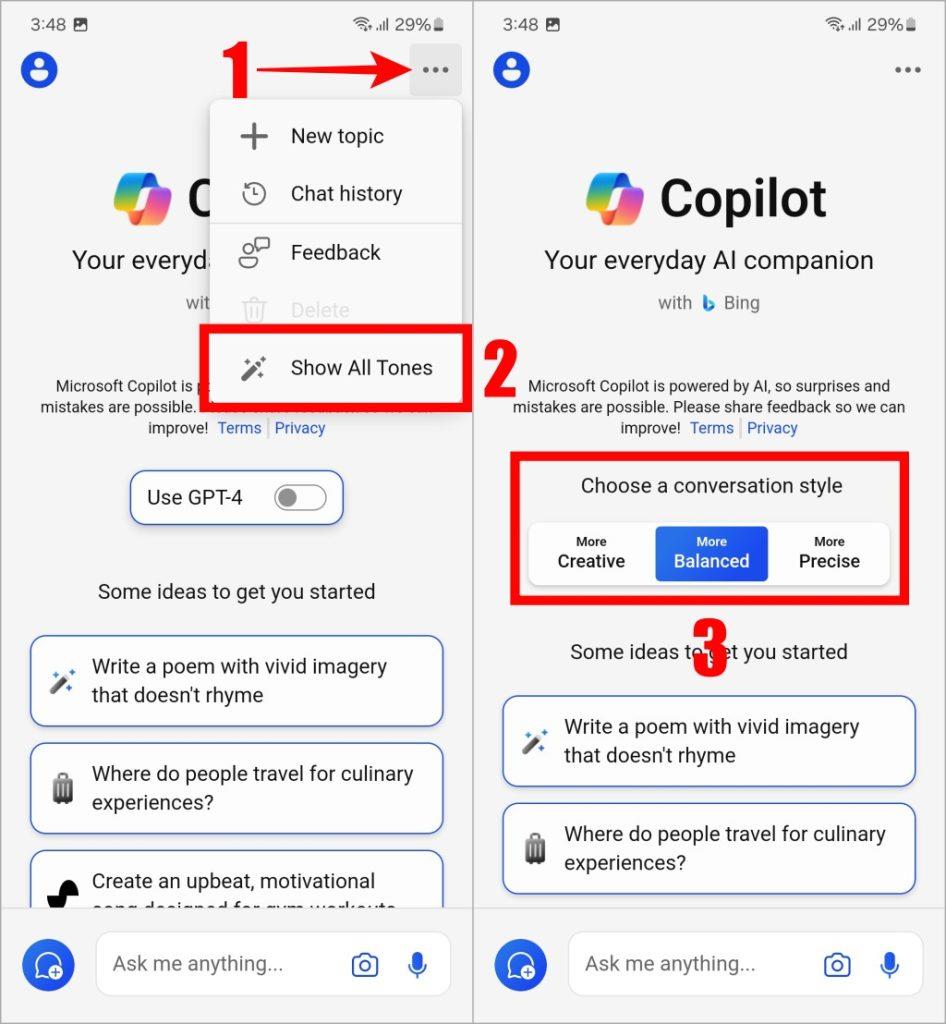 モバイルで Microsoft Copilot を使用する方法