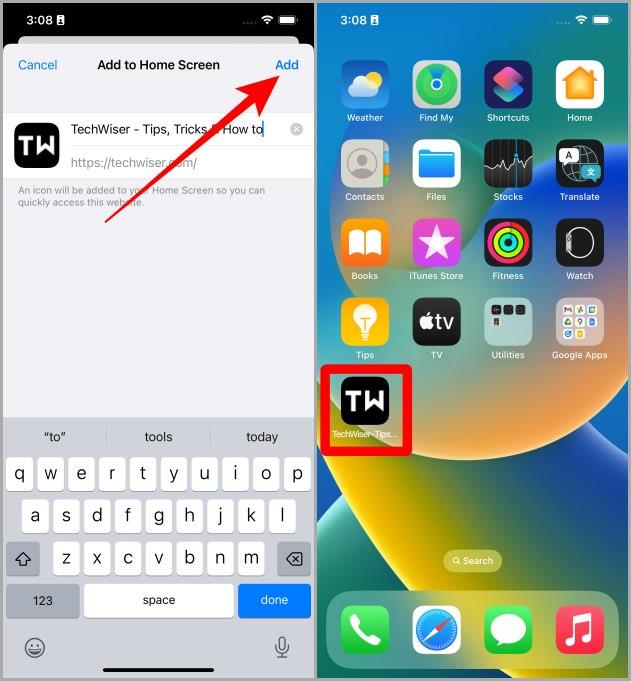 iOS および Android のホーム画面に Web サイトを追加する方法