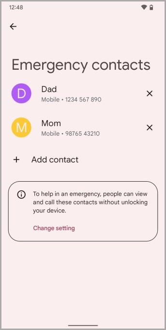 Androidのロック画面に緊急連絡先を追加してアクセスする方法