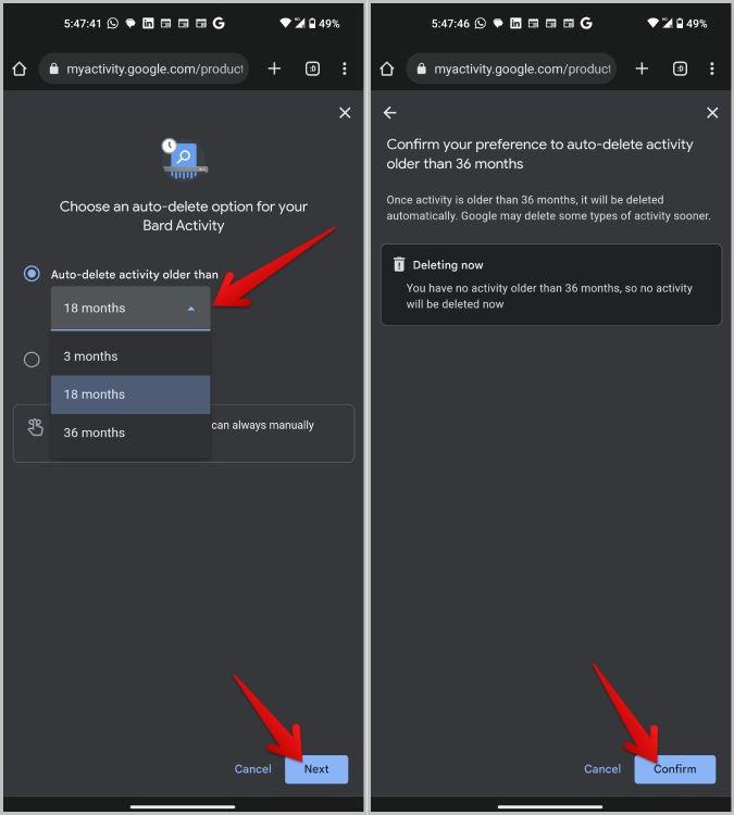 Google Bard の会話を削除する方法